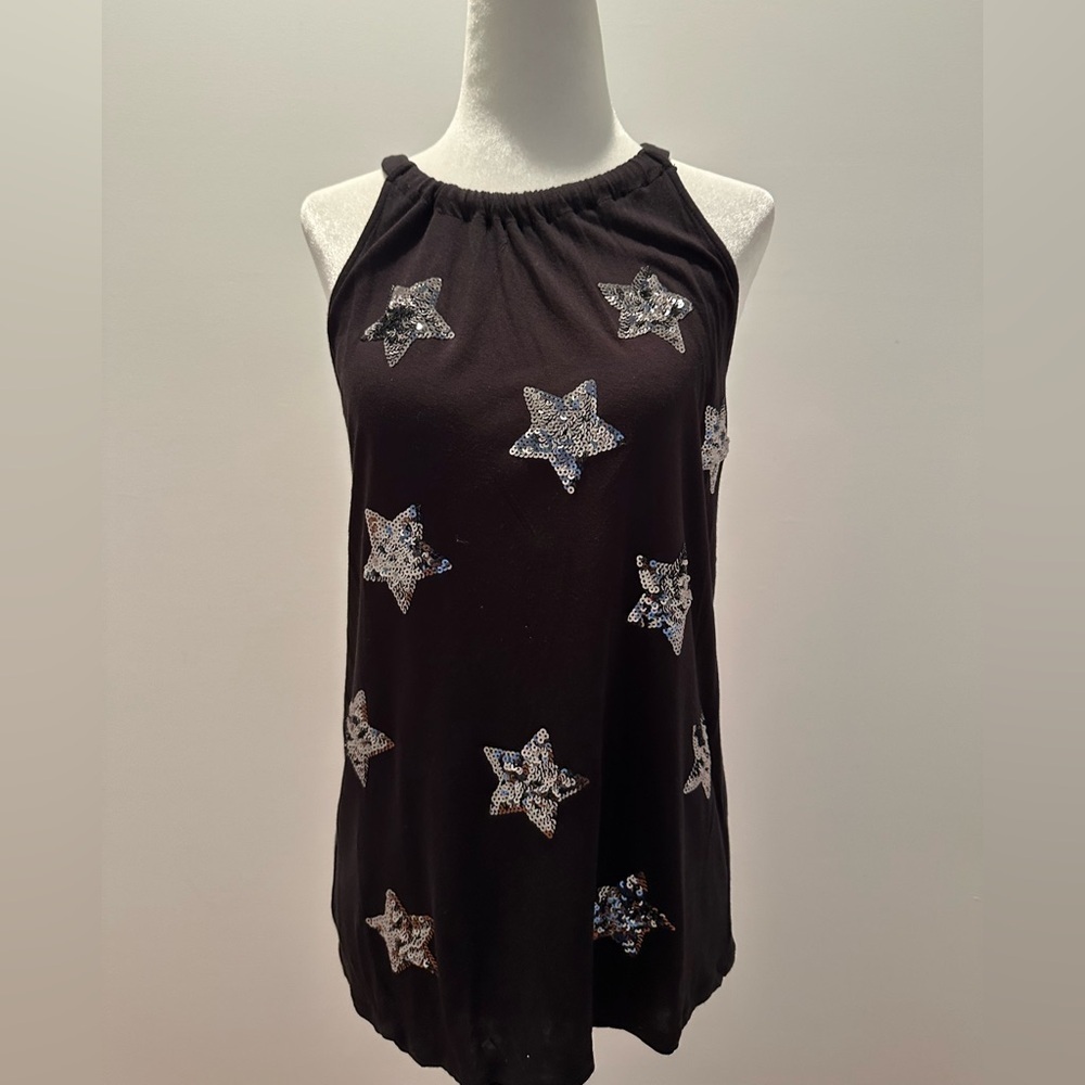 INC WOMENS Halter sequin shirt w stars size Xs